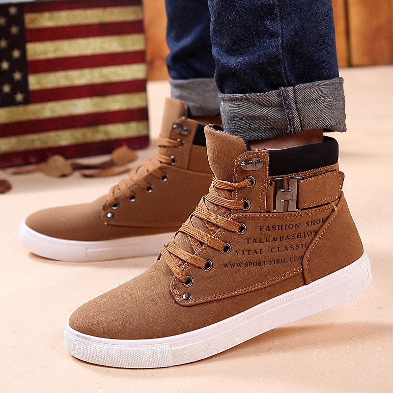 Men Boots Shoes fashion botas Fashion Plus cotton Ankle winter boots ...